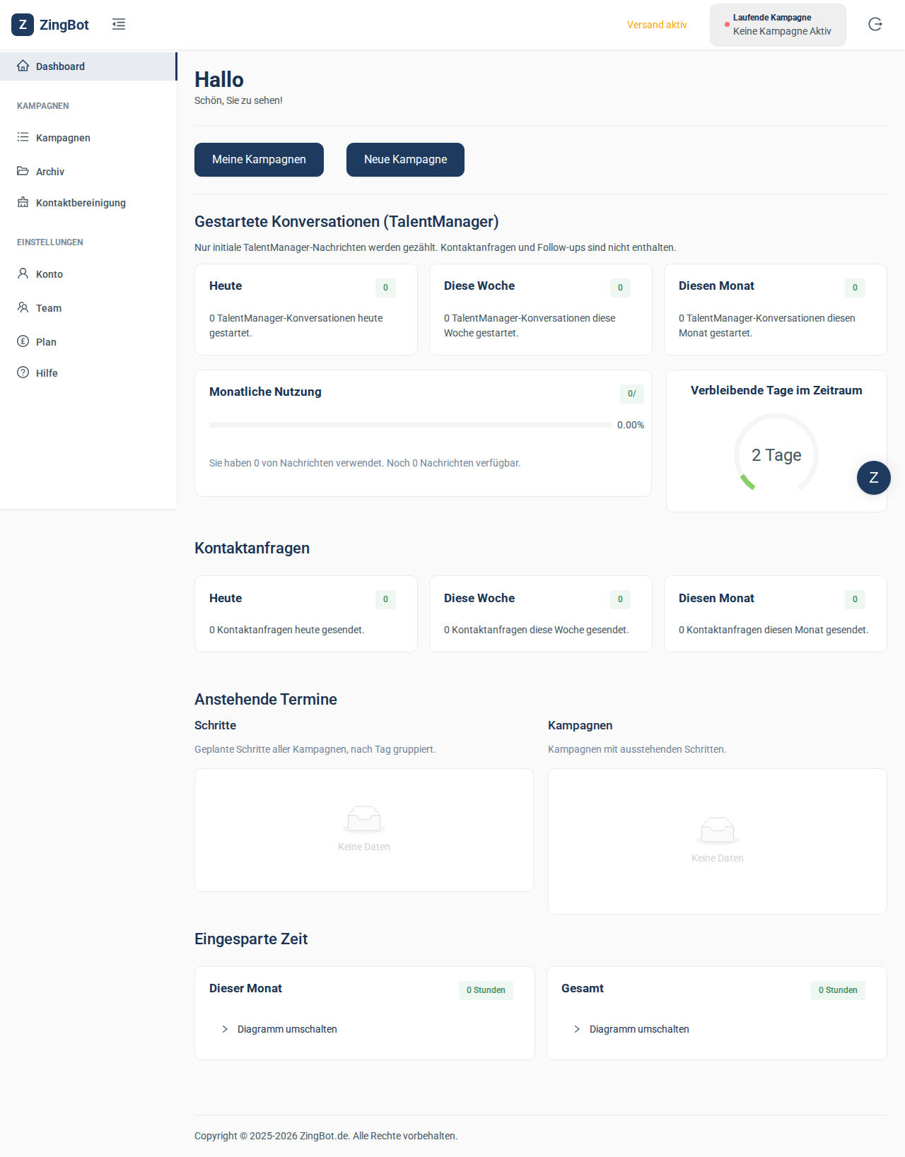ZingBot Dashboard