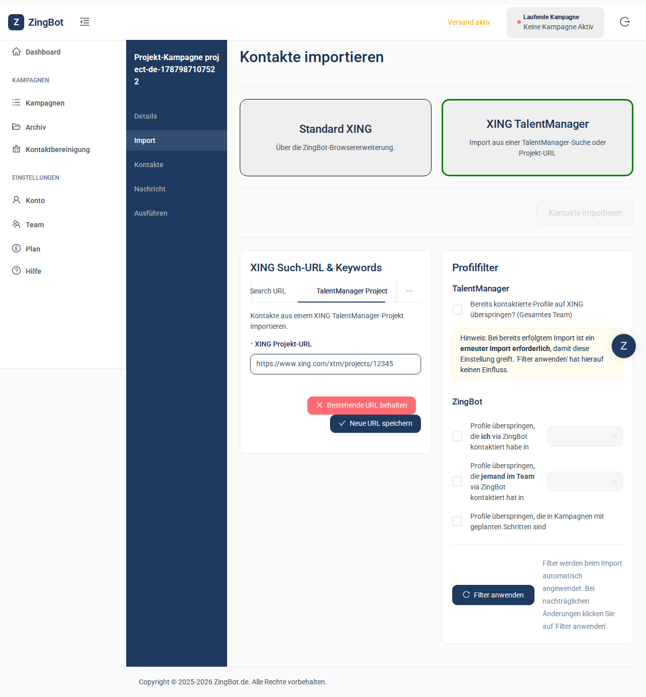 ZingBot Dashboard
